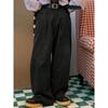 Men's Solid Color Corduroy Trousers Vintage Classic Ribbed Elastic Waist Micro-pleated Daily Pants