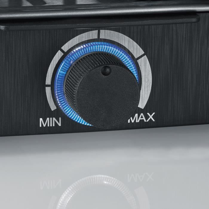 SEVERIN Raclette Gril 8 personnes avec pierre de cuisson naturelle, thermostat réglable, surface de cuisson 46 X 23 cm, RG 2372