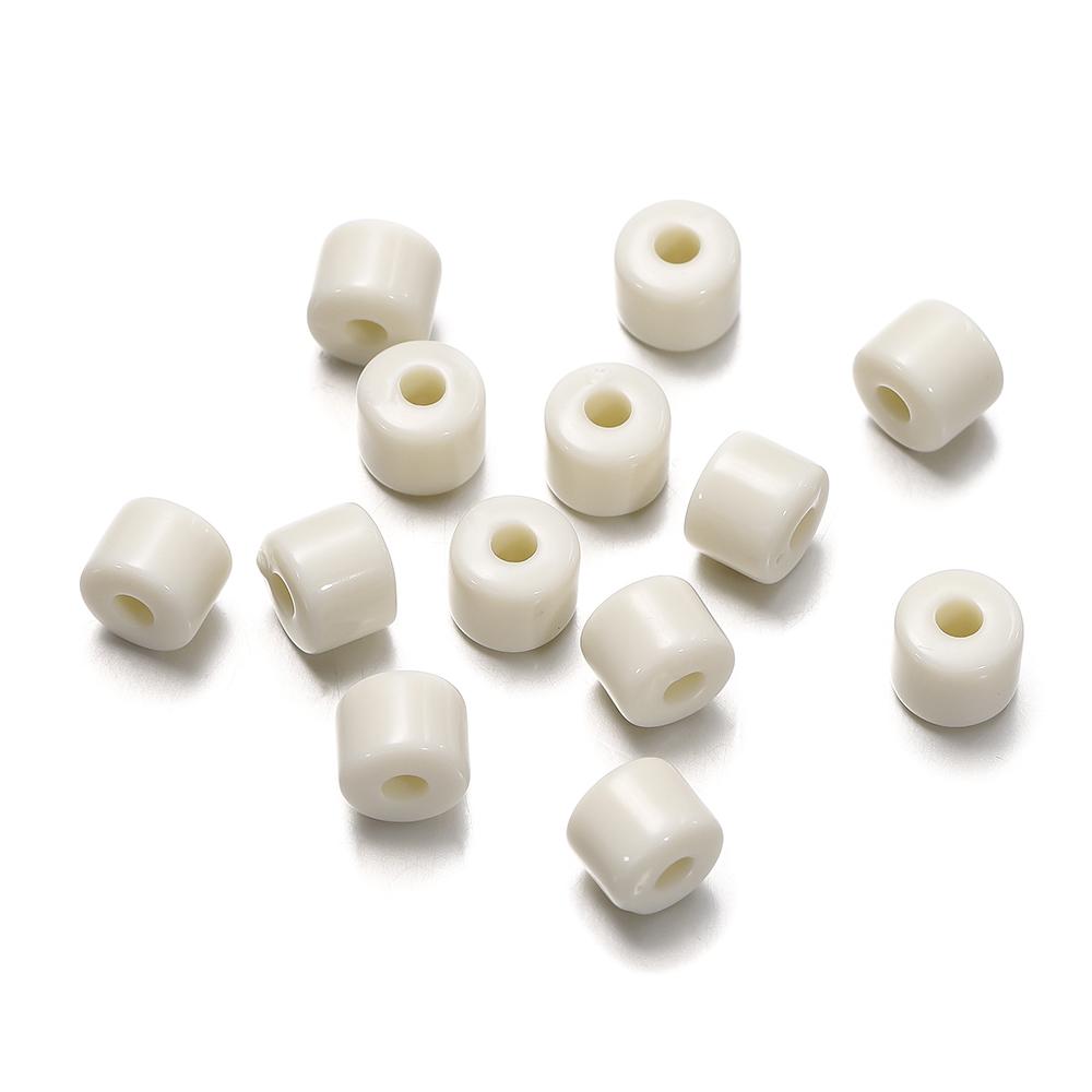 50/100pcs 5x6mm Acrylic Tube Beads Spacer Loose Bead for Necklace Bracelet Earrings Findings DIY Jewelry Making Accessories