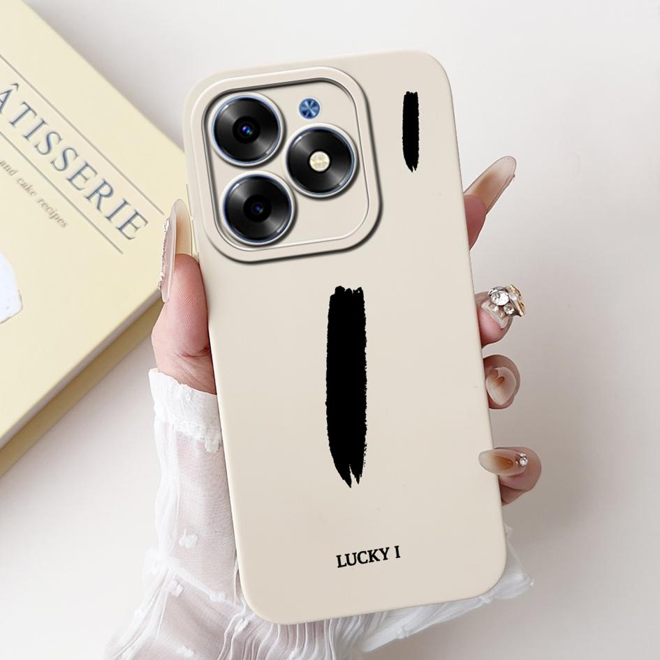 For Tecno Spark Go 2024 Case BG6 BG6i Pop 8 Simple A Z Letters Silicone Camera Protection Funda On Tecno Spark 20 20C Back Cover