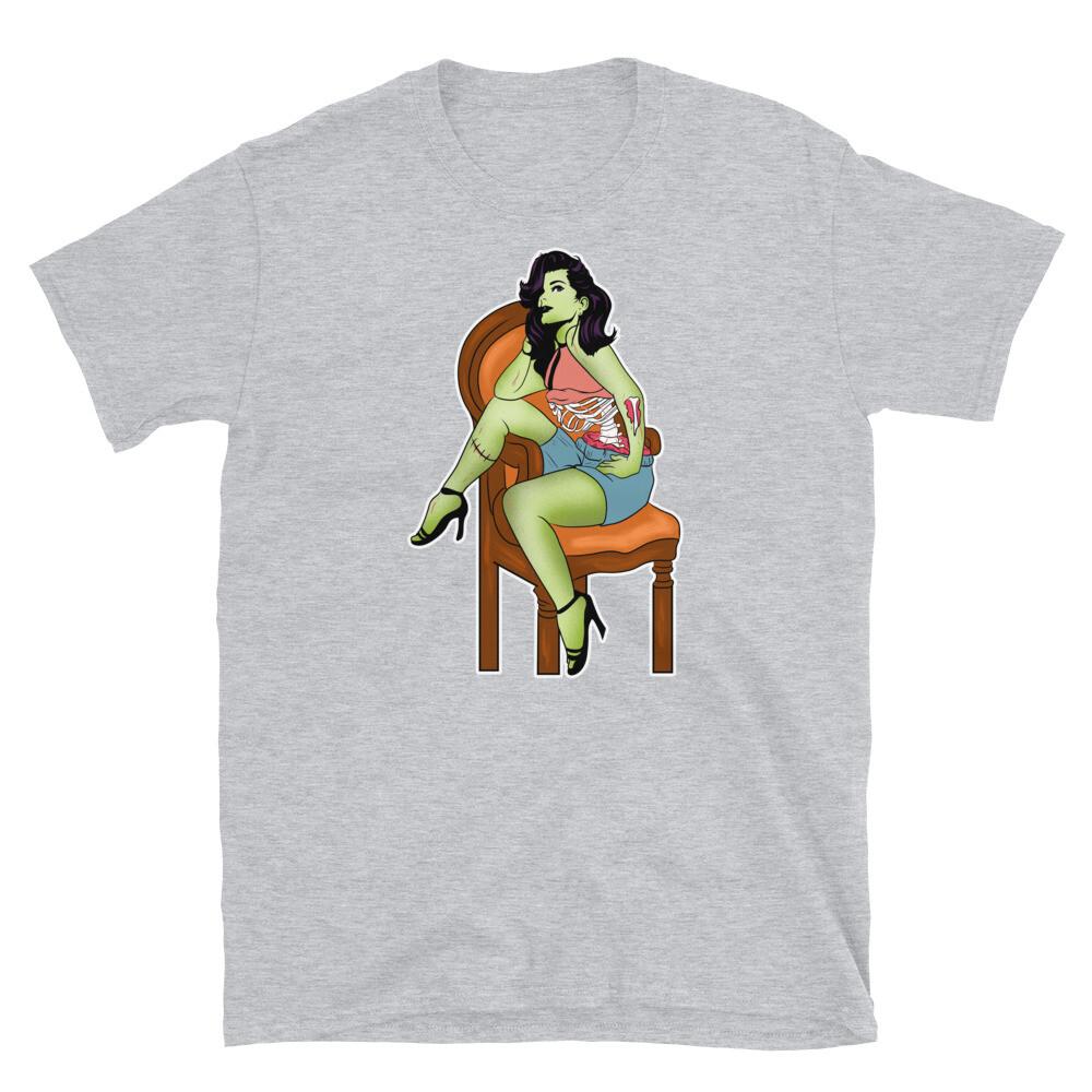 Undead Dawn of the Dead Beautiful Pinup Zombie Short-Sleeve Unisex T-Shirt S разноцветный