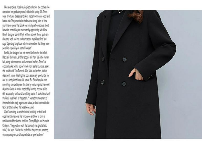 2026 Autumn/Winter Plus Size Women's Mid-Length Wool Suit Coat [0815]