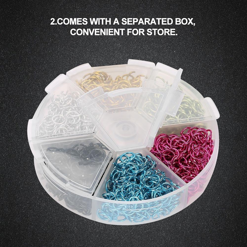 Plastic Box Jump Rings Multiple Colors Connector Ring Colorful Jewelry Findings  DIY Jewelry Craft