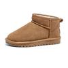 Women's 2025 Winter Rain and Snow Boots - Leather, Fur-Integrated, Warm, Non-Slip, Genuine Leather Short Boots