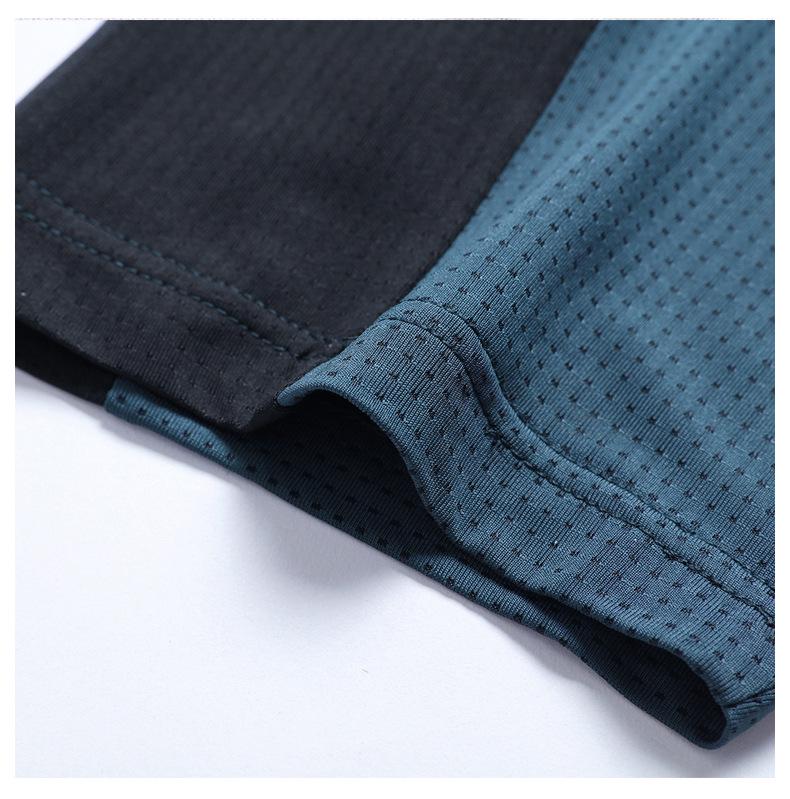 Men's Quick-Drying Short-Sleeve T-Shirt, Ice Silk, Elastic, Plus Size, Outdoor Sports, Casual Wear