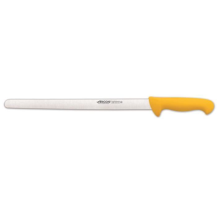 Couteau à viande froide - ARCOS - Prof 293500 - Acier inoxydable NITRUM - Lame 35 cm - Mango ergonomique jaune