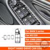 For BMW 5 Series M5 E39 1998-2003 Real Carbon Fiber Sticker Radio AC CD Shift Door Lift Panel Car Accessories Ide Decorative