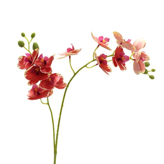 Medoc Orquídea Artificial Impresión 3D Adornos de Escritorio Planta de simulación de Sala de Estar de cabecera de plástico para Oficina