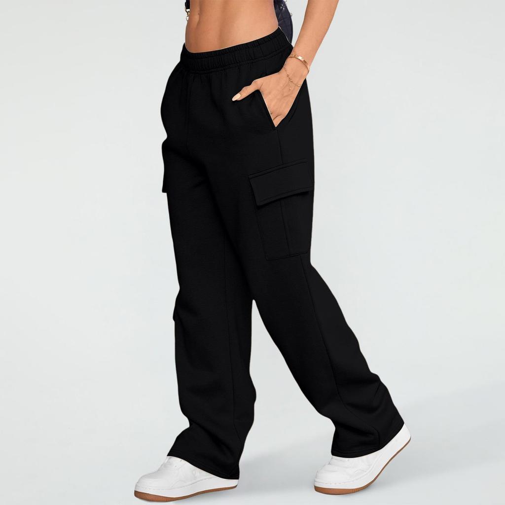 Womens Cargo Sweatpants Wide Leg Pants Baggy Joggers With Pockets