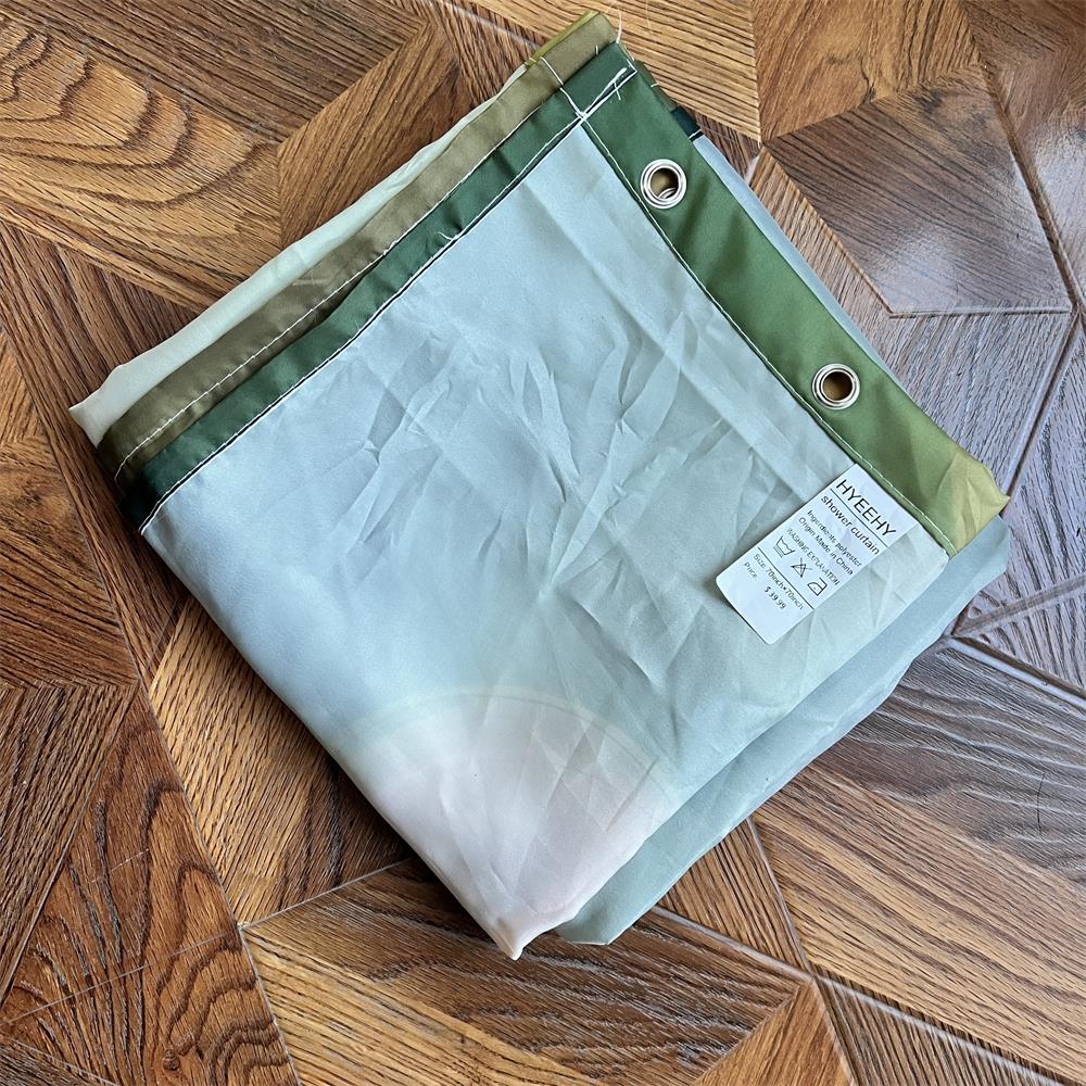 

Душевая занавеска Zen Green Bamboo Massage Stone Natural Landscape Bath curtains Modern Fabric Home Bathroom Decor with Hooks 180x180cm-70x70in