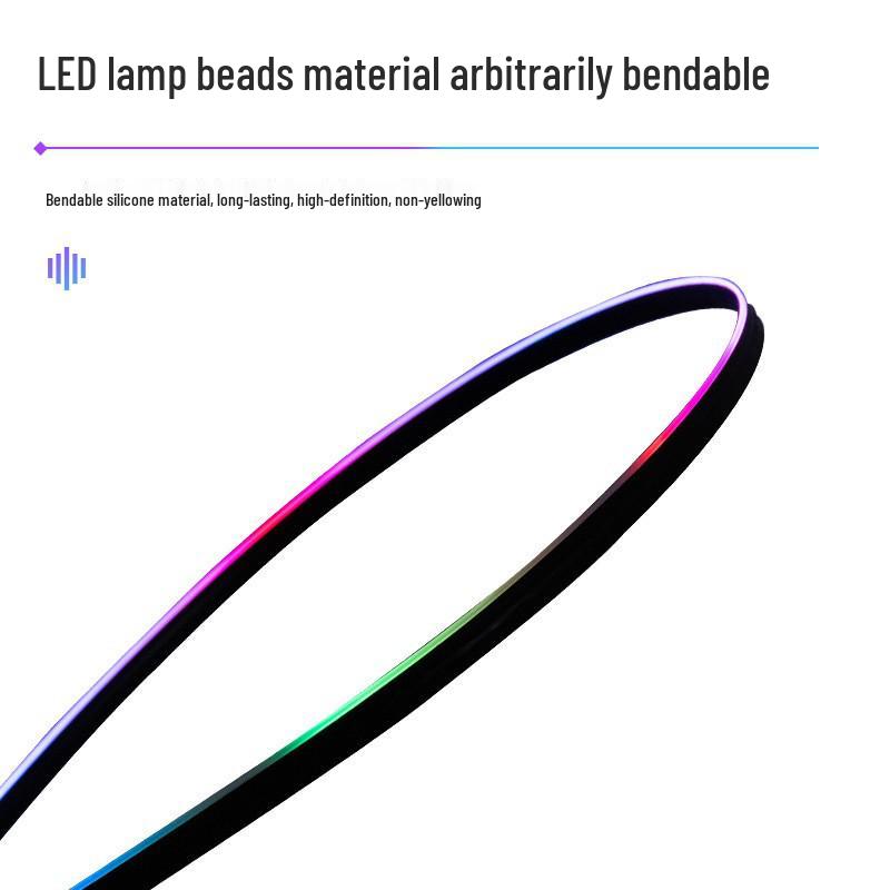 18-in-1 LED Vehicle Ambient Light Strip: Hidden Acrylic, 256 Colors