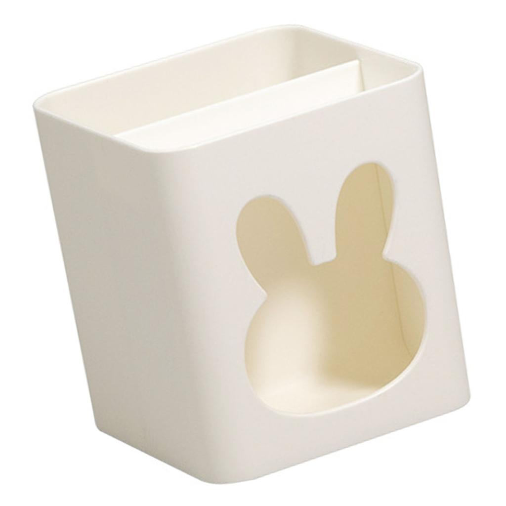 Pen Holder Organizer Prevent Slip Multi Functional Cute Rabbit Plastic Desktop Pen Container for