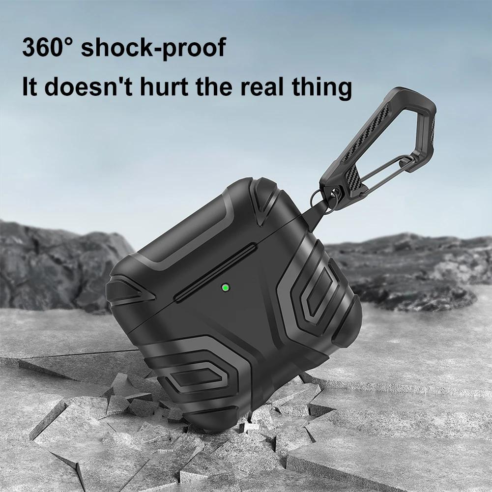 TPU Case for AirPods 4 2025 Protective Cover with Carabiner Anti-Drop Shockproof and Dustproof Design