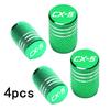 Car Wheel Tire Valve Caps Tyre Stem CGZWT Covers Airdust Waterproof For Mazda CX-5 CX5 2016-2024 Accessories