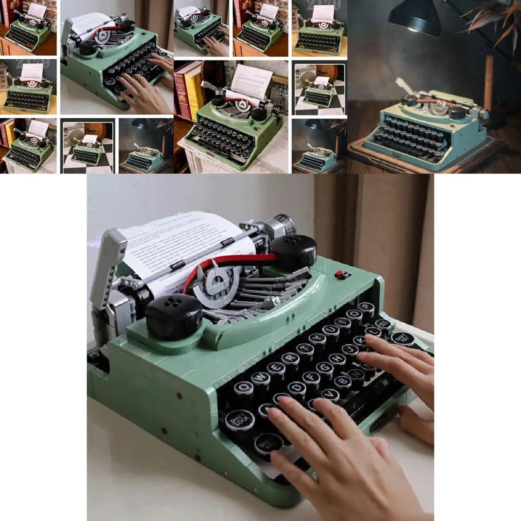 Retro Typewriter Building Block Set For Creative Play And Nostalgic Fun For Ages 7 To 14