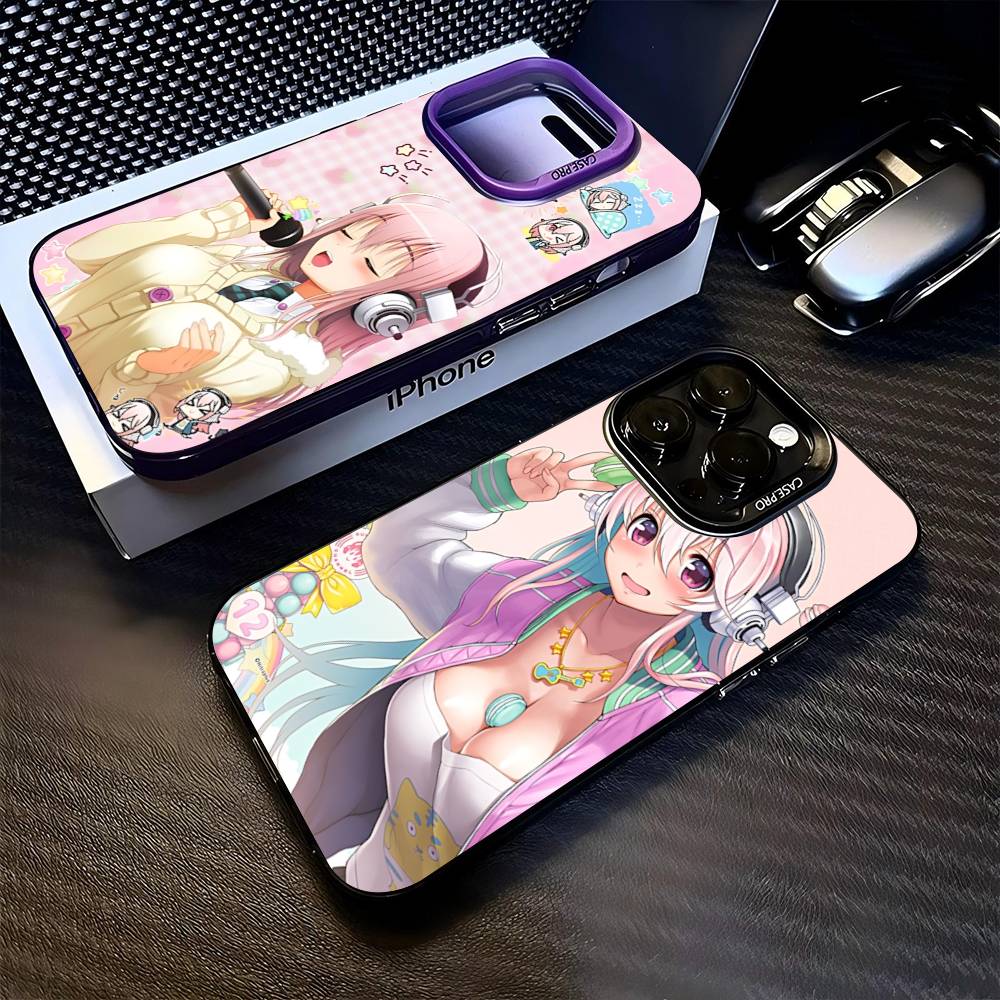 Classic Virtual Singer Super S-Sonico Phone Case Color Silver Shell For LPhone 17 16 16e 15 14 13 12 11 Pro Max Plus