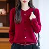 2025 Autumn/Winter Women's Knitted Wool Cardigan: Loose Long Sleeve Sweater, High-End Ladies Outerwear.