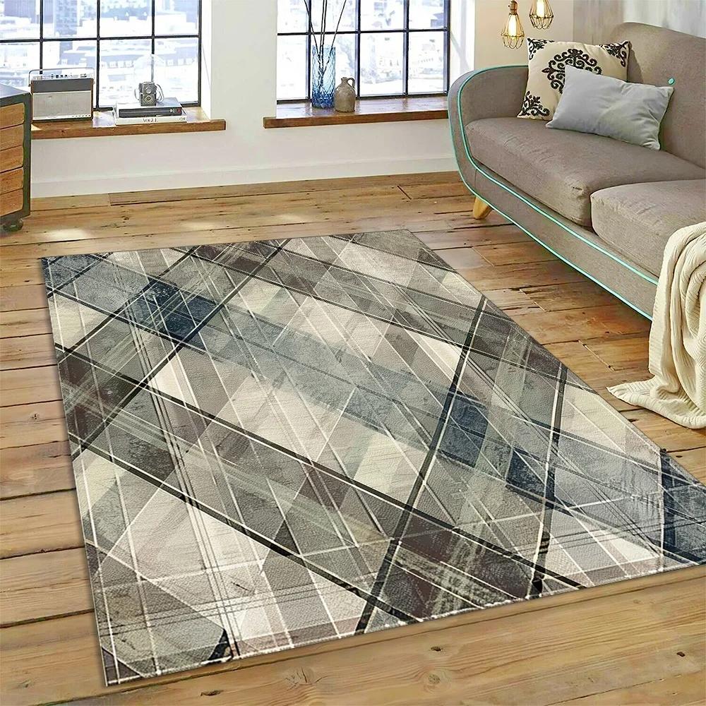 3D Bohémský Abstraktní Moderní Umění Geometrie 27 Styl Nový Koberec pro Obývací Pokoj Ložnici Domácí Dekorace Pohovky, Protiskluzová Podložka na Podlahu