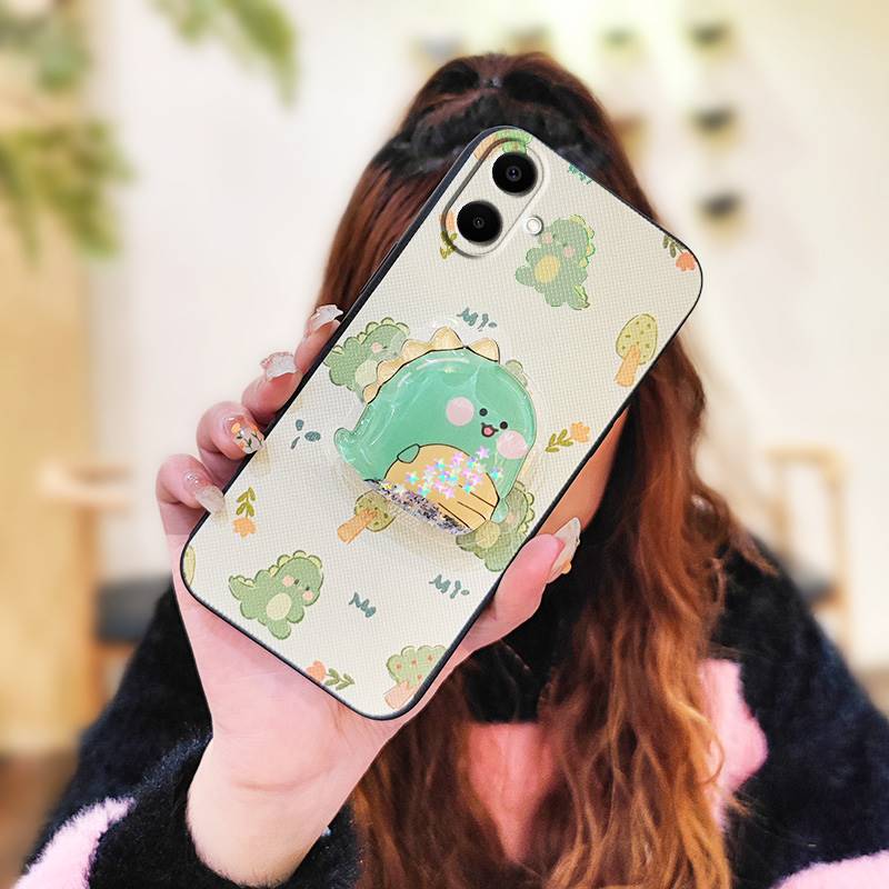 Rotatable Stand Quicksand Phone Case For Samsung Galaxy A07 Glitter Kickstand Skin Feel Silicone Simplicity Silicone TPU