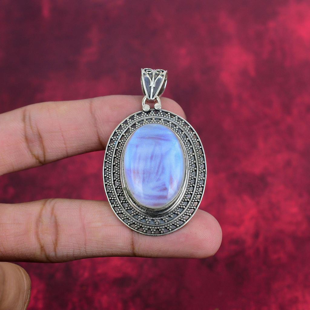 Rainbow Opal Jewelry, 925 Solid Sterling Silver Jewelry, Handmade Pendant, Lovely Gemstone Jewelry For Her