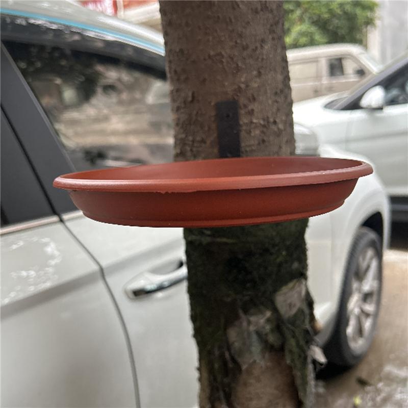 A03F-Bird Feeder Squirrel Bird Feeder Hanging Bird Feeder Bird Pond Bird Feeder Tray Fixed Bird Tray(4PCS)