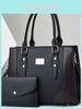 Elegant Women's Shoulder Bag With Color Block Design Spacious Capacity For Moms