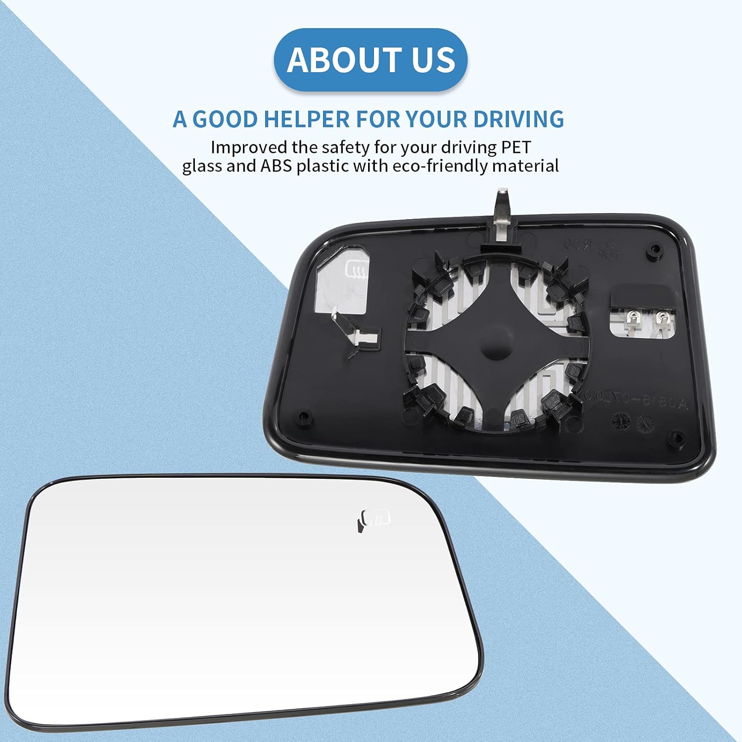 

ECCPP Зеркальные стекла бокового вида со стороны пассажира, Стекло зеркала заднего вида с правой стороны с подогревом, Замена стекла зеркала заднего вида подходит для 2007 2008 2009 2010 2011