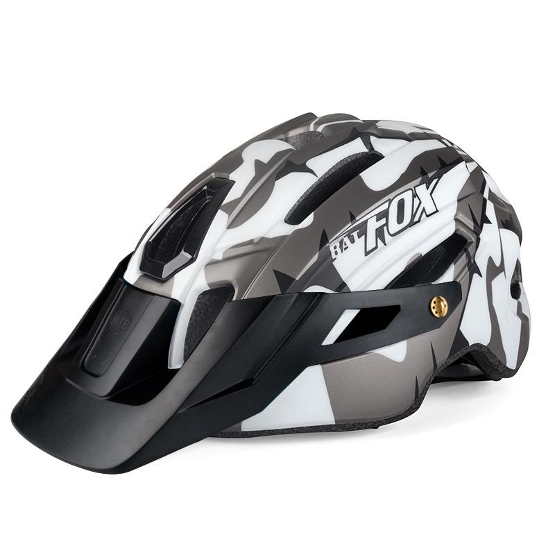 Bicycle Helmet MTB Mountain Bike Integrated Forming Riding Helmet with Warning Light Safety Helmet