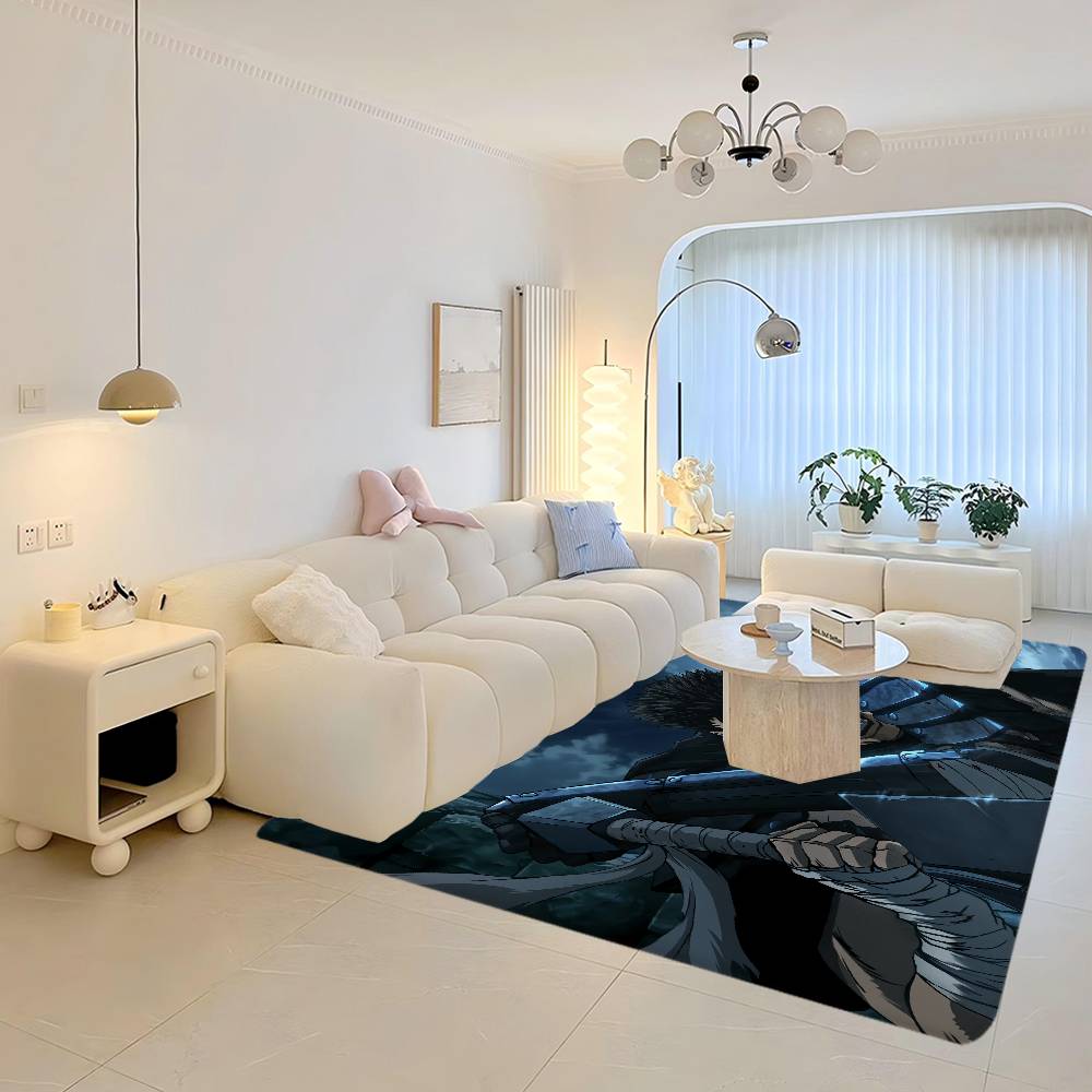 Japanese Comic Berserk Hallway Carpet Non-Slip Laundry Room Mat Laundry Decor Balcony Child Living Room Bedside Area Rugs