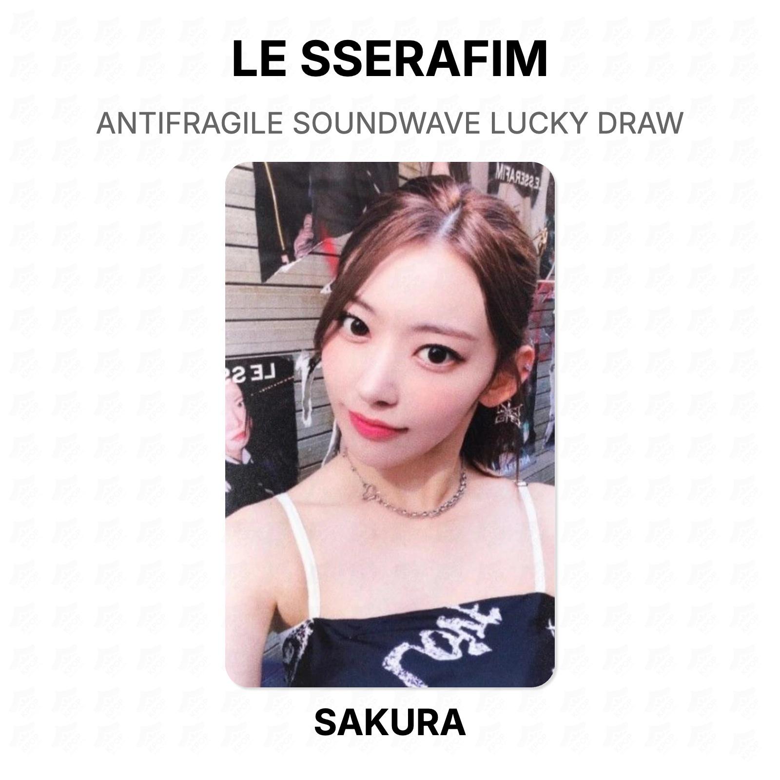 LE SSERAFIM ANTIFRAGILE SOUNDWAVE LUCKY DRAW Official Photocard SAKURA 02