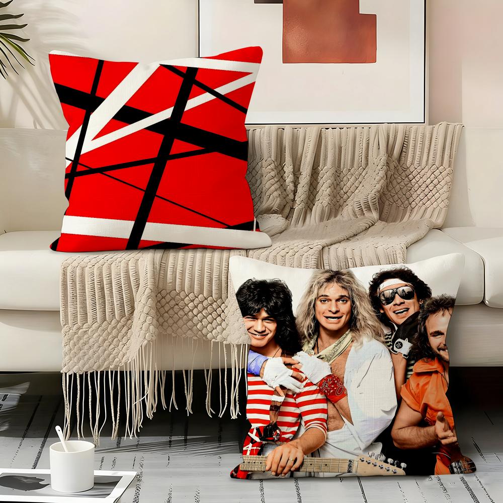 Van H-Halen Rock Band Pillow Case Pillowcase, Double-sided Printed, Sofa Cushion, Bedroom Headboard Pillow