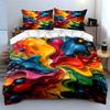 Swirling Colorful Paint Splashes. Bedding Sets Duvet Cover Sets Duvet Covers Pillowcases(1 * Duvet Cover 2 * Pillowcases Without Duvet Insert)