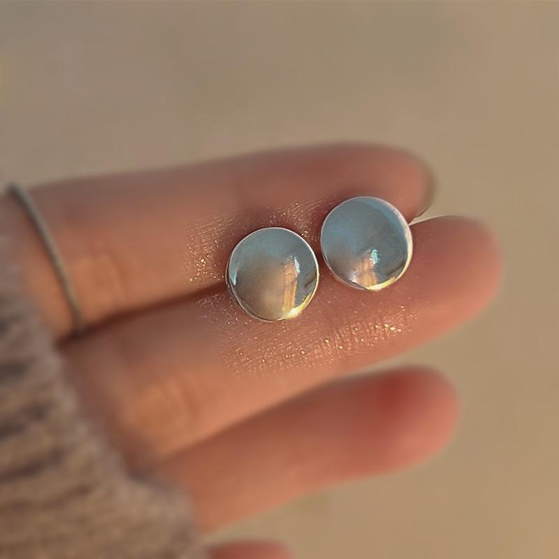 Gold Ring Earrings Women's Ear Buckles Light Luxury High-end Earrings Autumn and Winter Ring Earrings