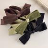 Large Size Bowknot Ribbon Hair Clip Non-Slip Hairpin Fashion Knitted Bow Banana Clip  Girl