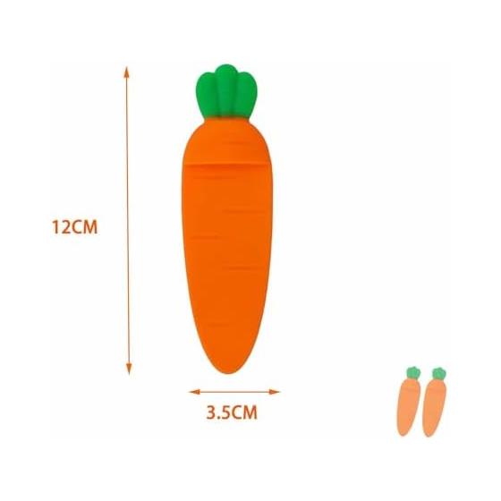 Set of 2 Carrot Shaped Bookmarks - Unique & Functional Reading Accessories for Book Lovers, Students, and Gift Giving