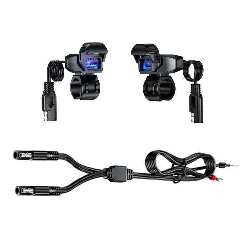 Universal Motorcycle Handlebar Phone Chargers Waterproof Design 18W USB Fast Charging for Smartphones