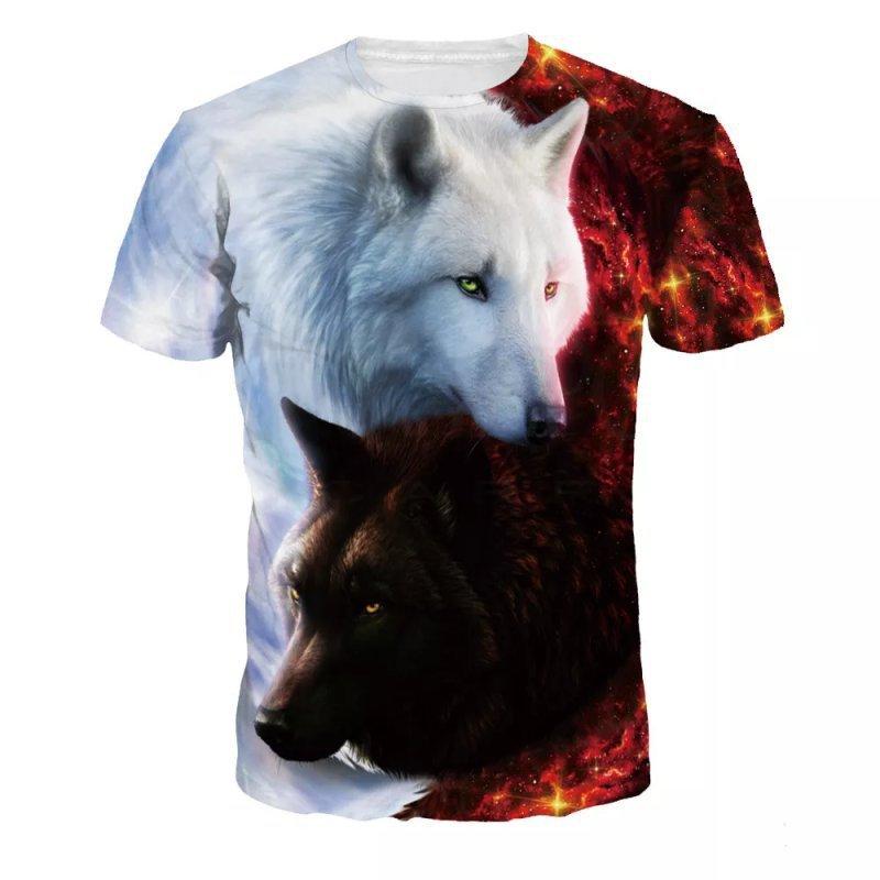 Summer Fashion Dragon Digital Printing 3D Round Neck Short Sleeved Men's Women's T-shirt