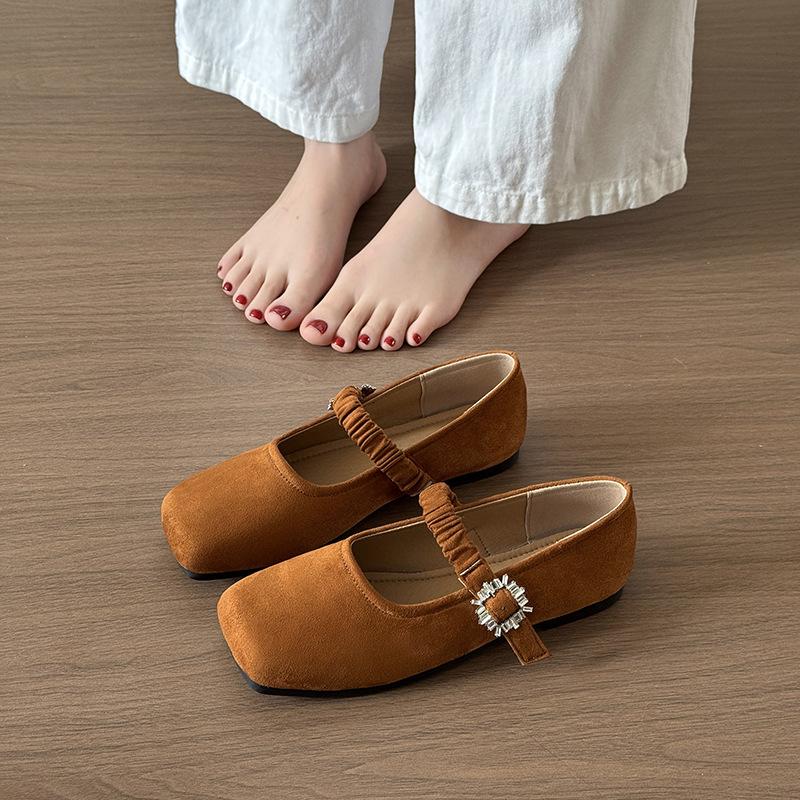 

Вечерний бриз, нежный, мелкий рот, балетки Мэри Джейн, женские туфли, весна 2025, новые с юбкой, низкий каблук, темперамент, одинарные туфли 40 коричневый