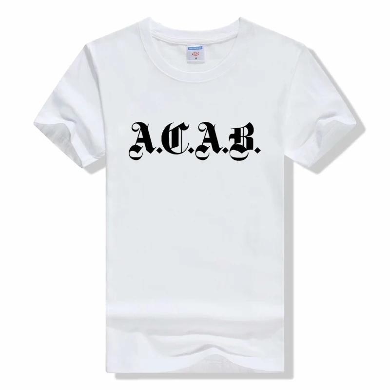 Acab T Shirt A C A B Football ACAB Soccer Unisex T-Shirt Print Tee Shirt Cotton Funny Short Sleeve Beach Tshirt