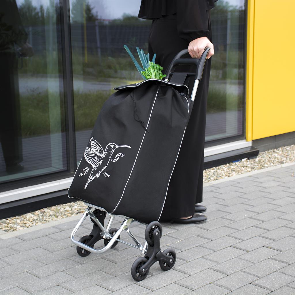 Shopping trolley shopping bag on wheels foldable strong solid waterproof