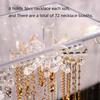 Bracelet Necklace Display Stand Clear Acrylic Hanging Jewelry Holder Dustproof Jewelry Organizer Desktop Storage Box