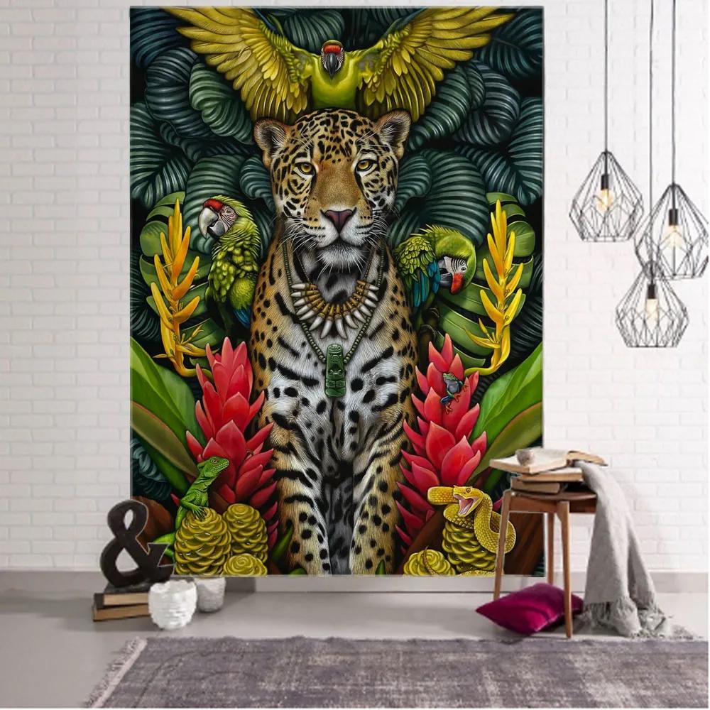Flower, Bird, Plant Tapestry, Animal Wall Hanging Cloth, Hippie Kawaii Room Decoration Aesthetics, Bohemian Wall Decoration