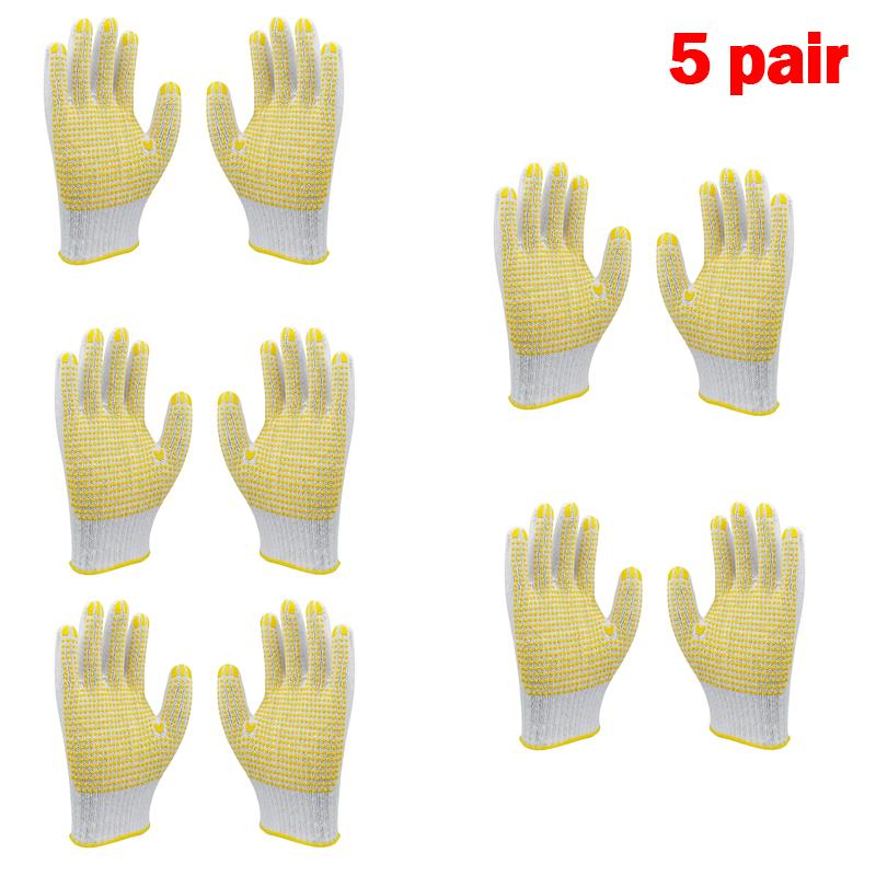 1-10 Pairs Cotton Polyester String Knit Shell Safety Protection Work Gloves, Painter Mechanic Industrial Warehouse with Dots