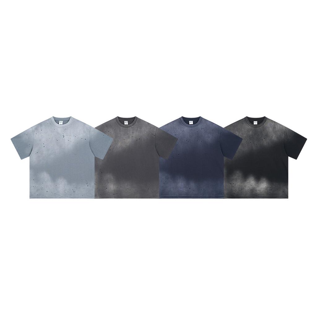 Maglietta personalizzata da uomo, 275 GSM, 100% cotone lavato, stampa con motivo personalizzato