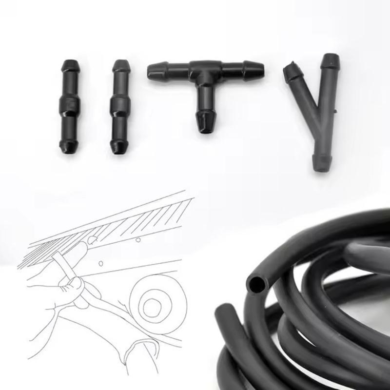 18PCS Automotive Plumbing Fittings Multiple Shape Windshield Washer Hose Joints 3 Size Connectors for for Windshield Clean