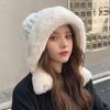 Knitted Hat Big Head Korean Version Velvet Warm and Cold Cotton Hat Women's Autumn and Winter Wool Hat Trendy Brand