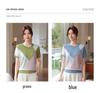 Mom's Summer 2026 Ice Silk Short-Sleeve Plus Size T-Shirt for Middle-Aged and Elderly Women - Knitted Loose Fit