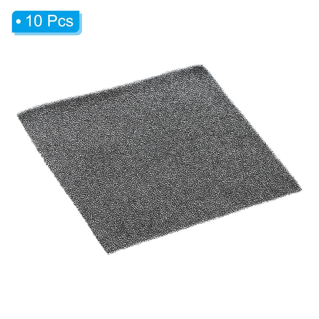 PATIKIL 120mm Filter Foam Sponge, 10-Pack, Replacement Media Pad for Computers, Ventilation Fans, etc., Black