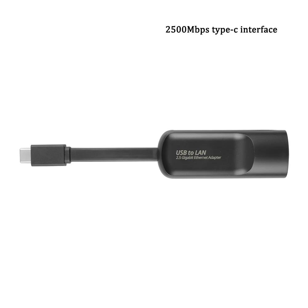 

2500 Мбіт/с Ethernet-адаптер 2,5 гігабіт USB типу C до RJ45 Lan Wired Ethernet Gigabit Adapter Мережева карта для MacBook iPad Pro