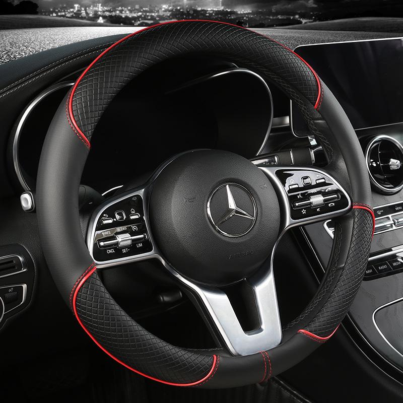 Four Seasons Wear-Resistant Universal Leather Steering Wheel Cover